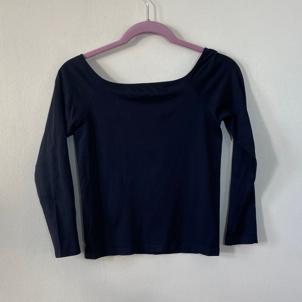 VENUS Black Off The Shoulder Stretchy Tight Women's Cropped Top Medium Casual